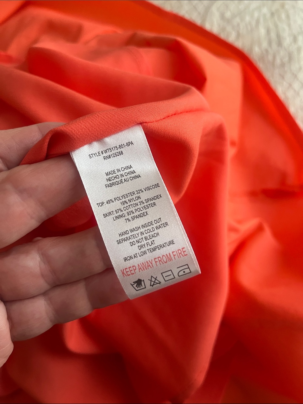 Jason Wu designer Sleeveless V-Neck Tiered Orange Dress with Waist Tie-NWT-S - Picture 4 of 7